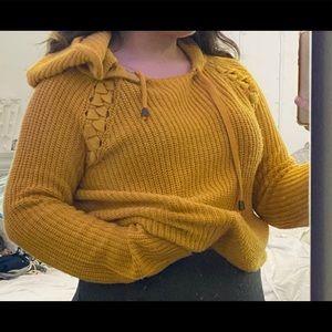 Cropped Knit Sweater
